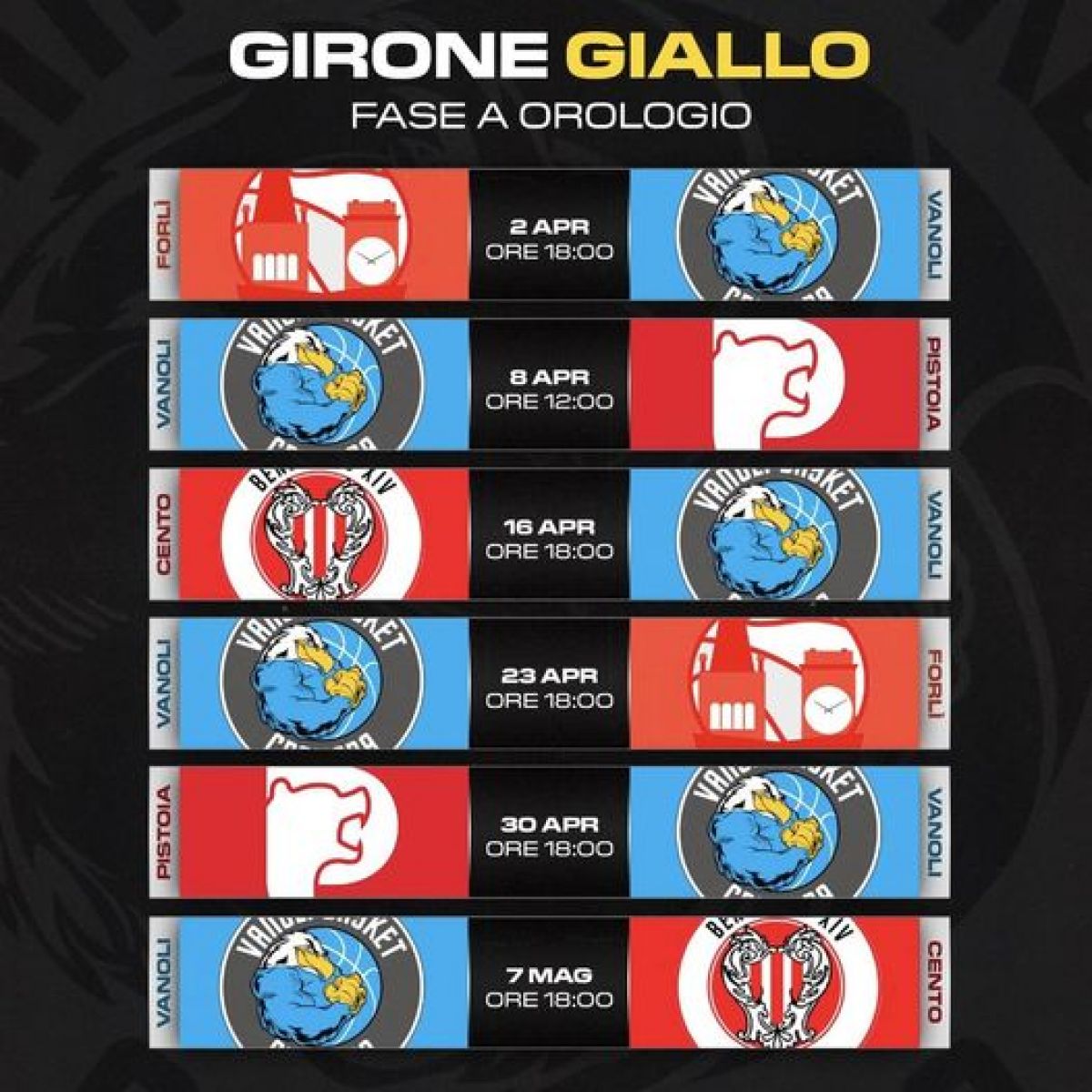 CALENDARIO SECONDA FASE