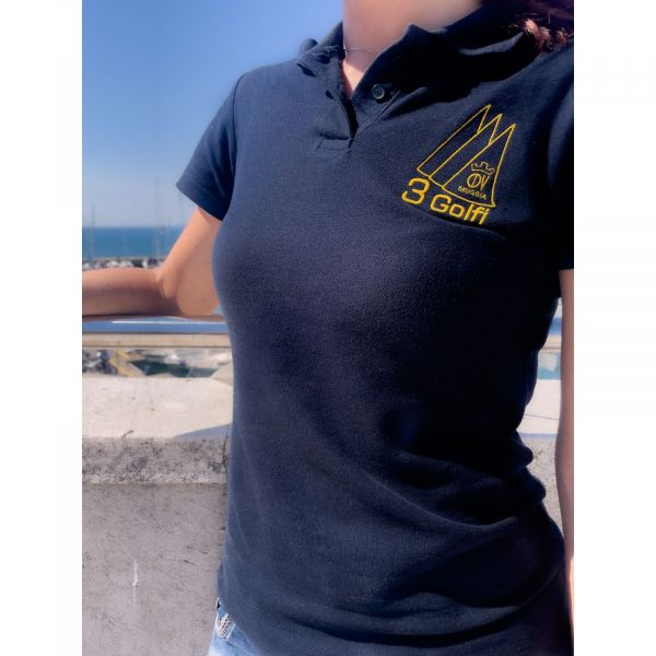 POLO DA DONNA 3 GOLFI | VARIE TAGLIE blu o grigio antracite